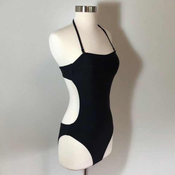 J. Crew NWT Black Cutout One Piece Swimsuit Sz 4 - Picture 14 of 14